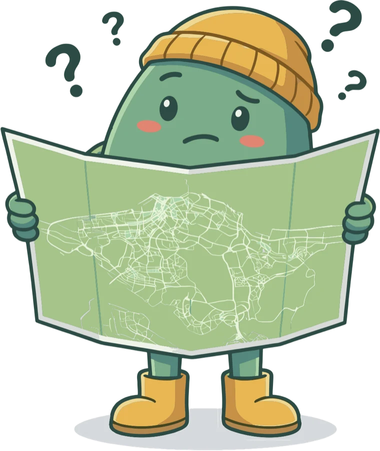 Tanken looking lost behind a paper map