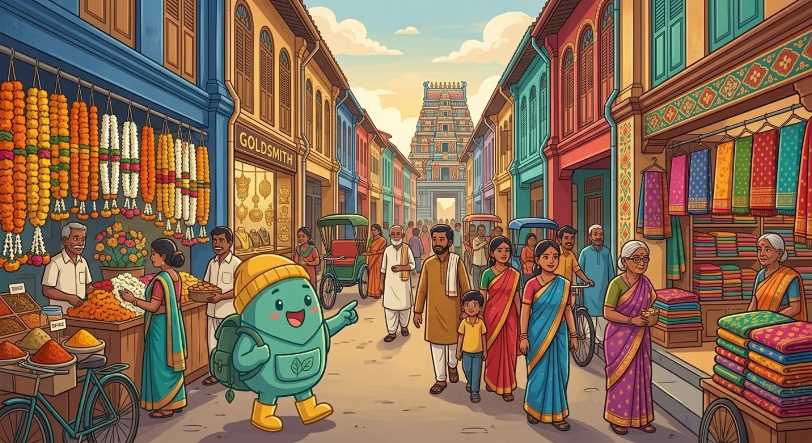 The Enclave that Became Little India — illustrated scene